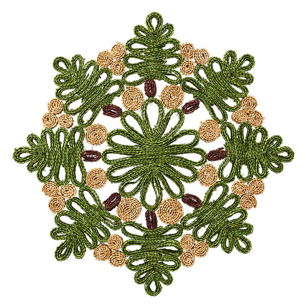Verve Placemat in Green & Natural