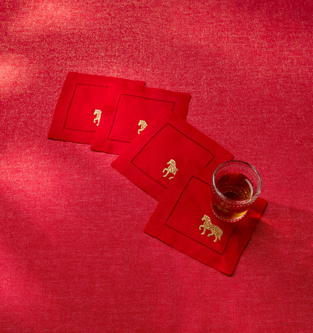 Year of the Horse Cocktail Napkins by SFERRA