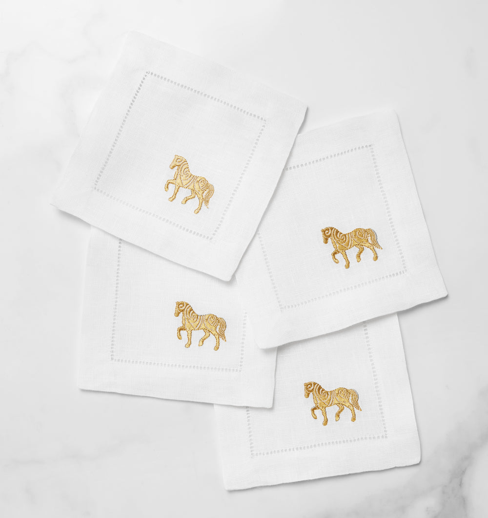 Year of the Horse Cocktail Napkins by SFERRA