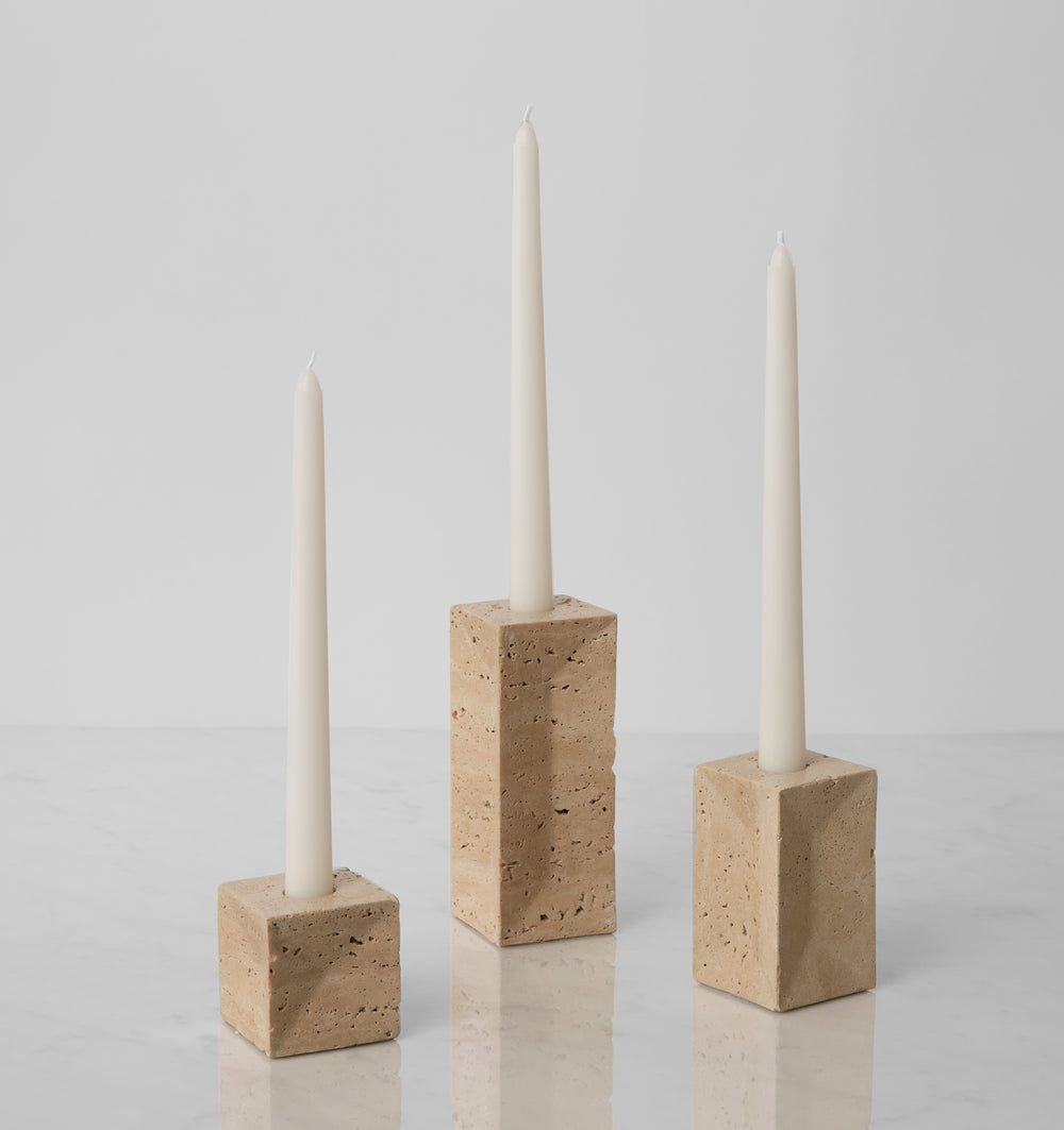 Travertino Candle Holders by SFERRA