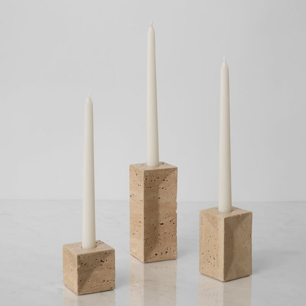 Travertino Candle Holders