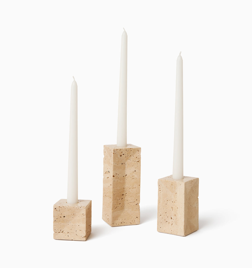 Travertino Candle Holders by SFERRA