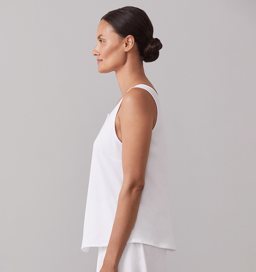 Caricia Buttoned Tank Top by SFERRA