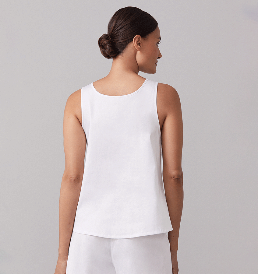 Caricia Buttoned Tank Top by SFERRA