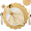 Victoria Round Scallop Placemat by Deborah Rhodes