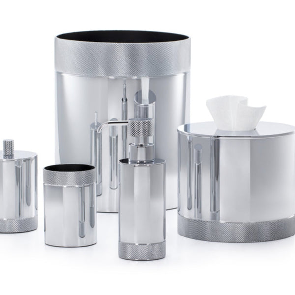 Silvio Knurl PC Sleek Chrome Vanity Set