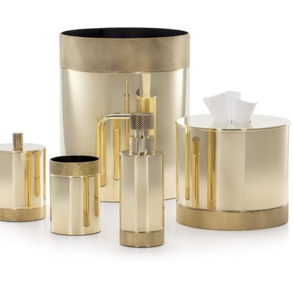 Silvio Knurl UB Brass Vanity Set