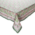 Mira Tablecloth in Green & Pink
