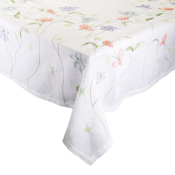 Vista Tablecloth in White & Multi