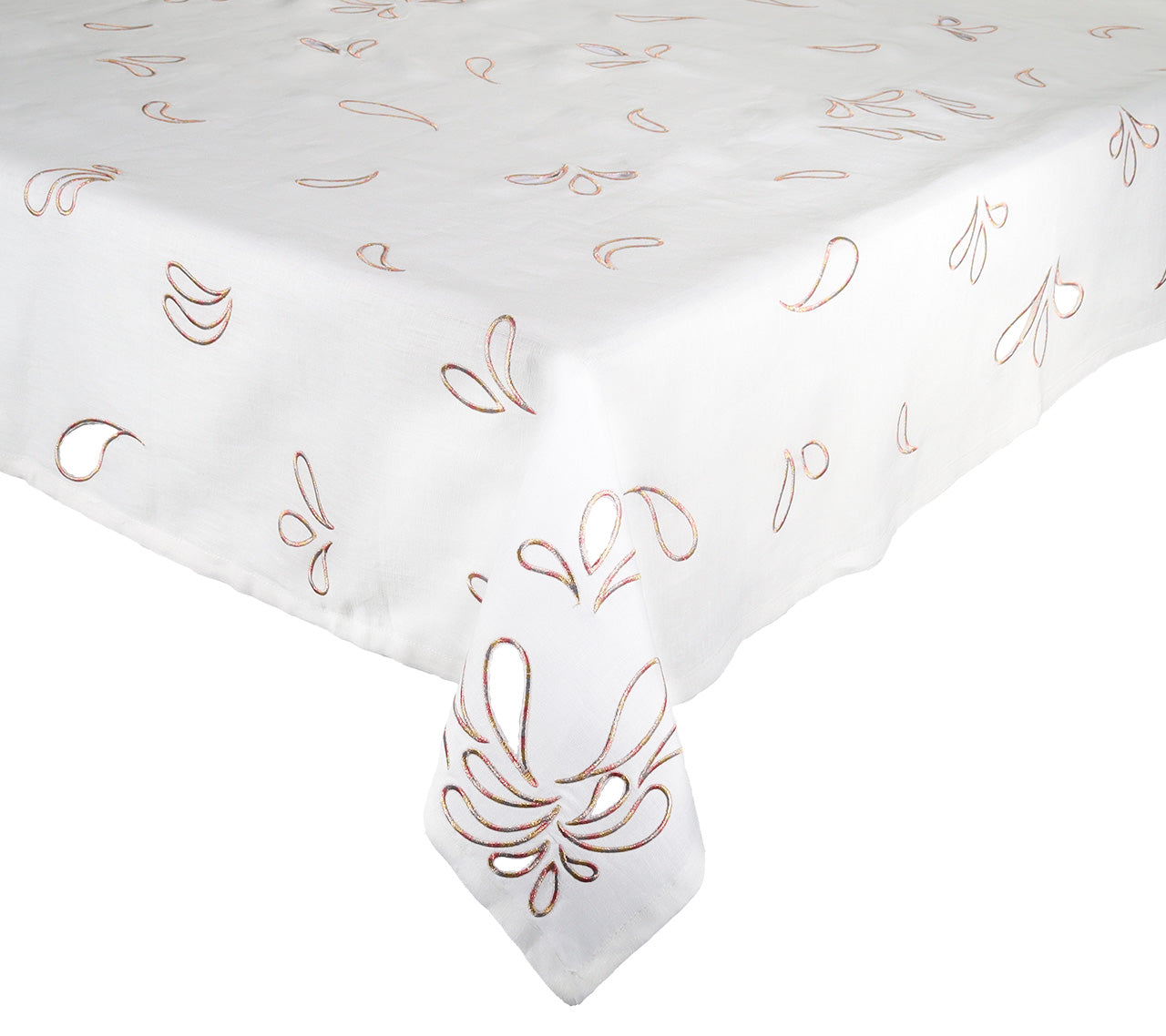 Fireworks Tablecloth in White & Multi by Kim Seybert