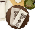 Ivory Royal Garden Embroidered Napkin by Deborah Rhodes