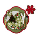 Winter Berry Check Printed Napkin by Deborah Rhodes