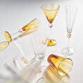 Daphne Wine Glass in Clear & Gold by Kim Seybert