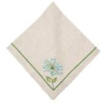 Allium Burst Embroidered Napkin by Deborah Rhodes