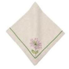 Allium Burst Embroidered Napkin by Deborah Rhodes