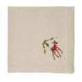 Festive Fawn Embroidered Napkin by Deborah Rhodes