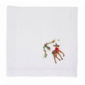 Festive Fawn Embroidered Napkin by Deborah Rhodes