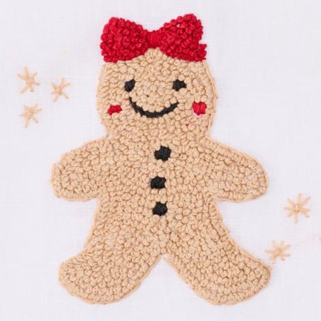Gingerbread Embroidered Cocktail Napkin by Deborah Rhodes