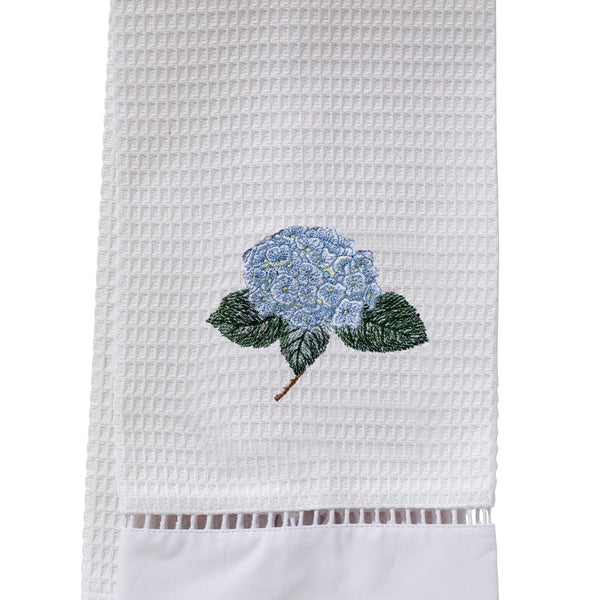 Blue Hydrangea Too Guest Towels Waffle Weave