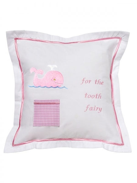 Tooth Fairy Pillow Cover, Pink Whale