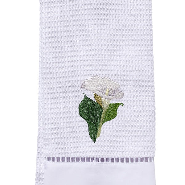 Calla Lily Guest Towels Waffle Weave
