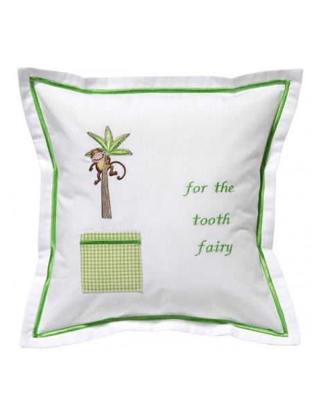 Tooth Fairy Pillow Cover, Monkey in Palm Tree
