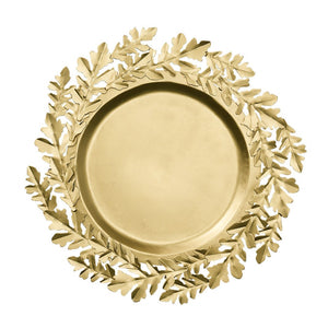 Gilded Leaves Charger in Gold