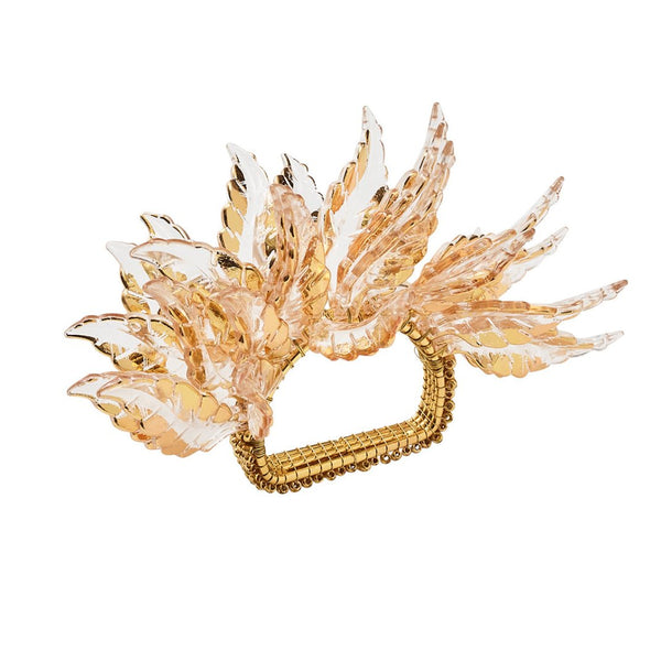 Gilded Leaves Napkin Ring in Gold