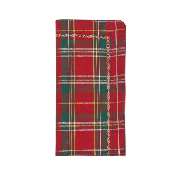 Holiday Threads Napkin in Red, Green & Gold