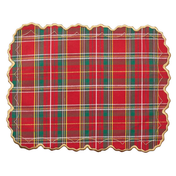 Holiday Threads Placemat in Red, Green & Gold