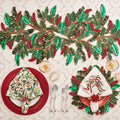 Holly and Sprig Runner in Green, Red & Gold