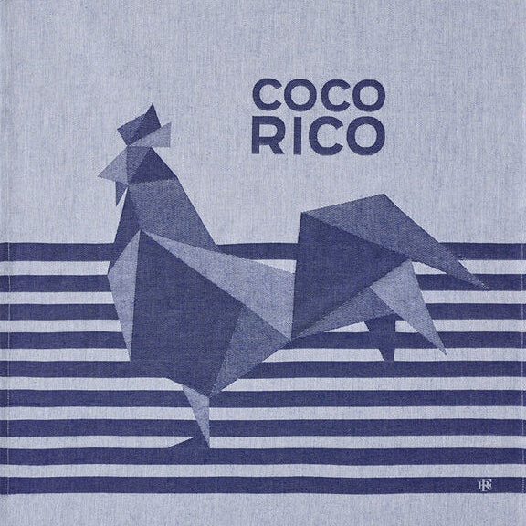 Coco-Rico Cotton Tea Towel by Le Jacquard Francais