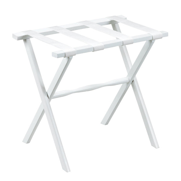 White Hardwood Hospitality Luggage Rack