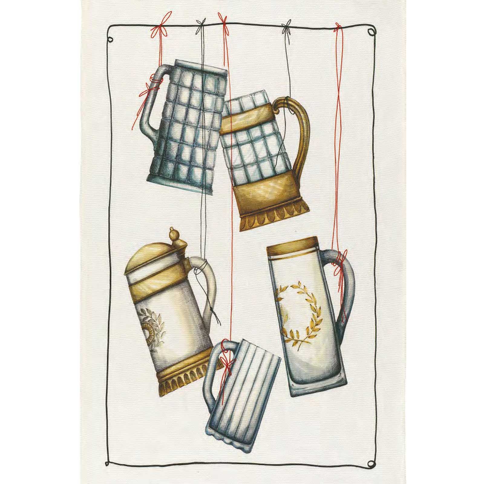 Pub Tea Towel by Tessitura Toscana Telerie