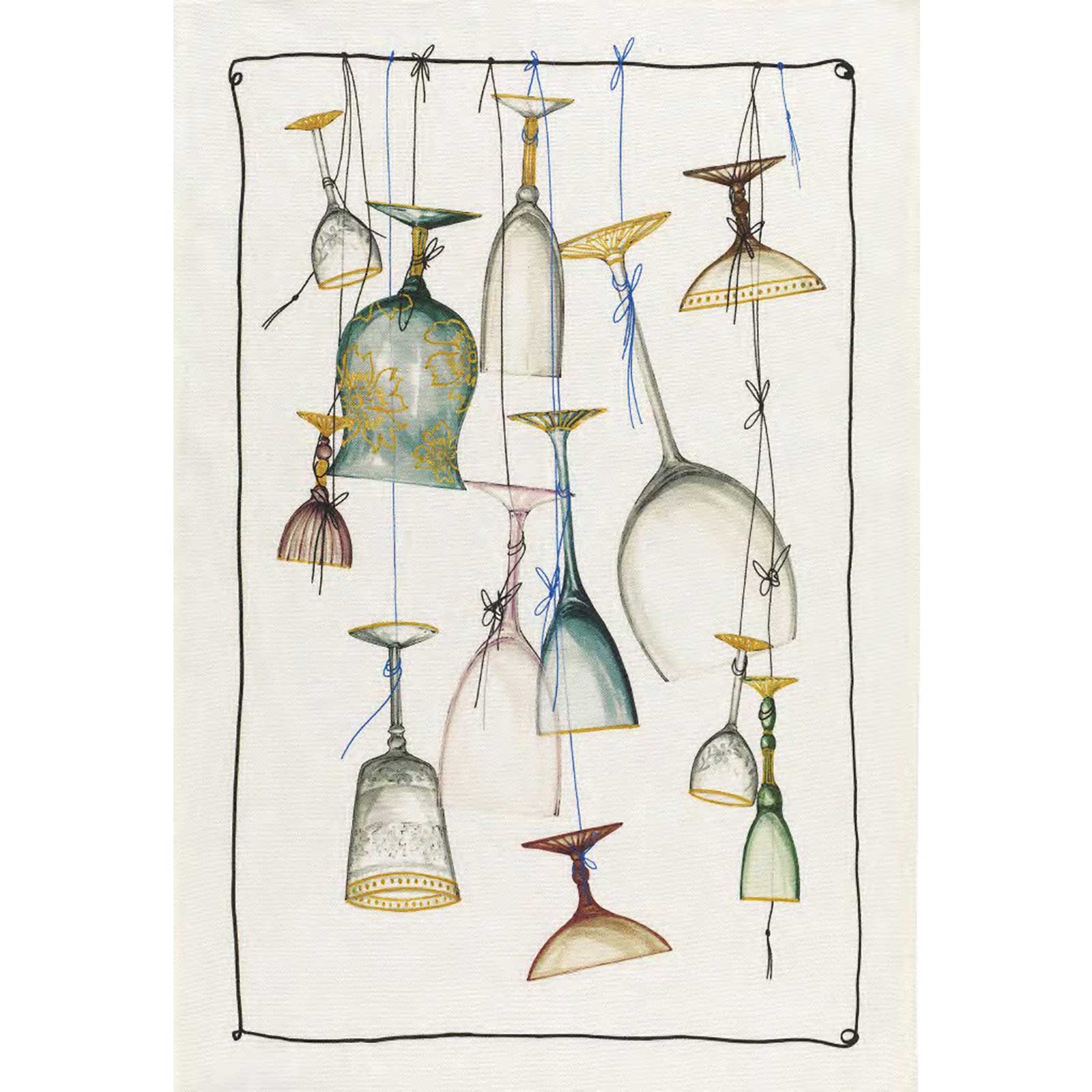 Pub Tea Towel by Tessitura Toscana Telerie