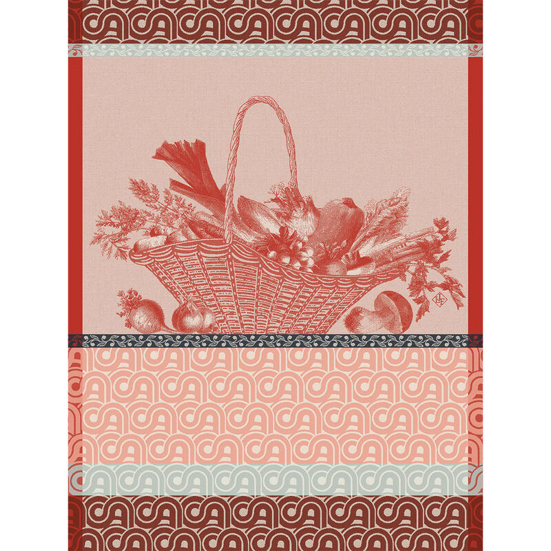 Potager D'hiver  Cotton Tea Towel by Le Jacquard Francais