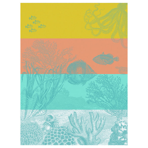 Sous l'océan Cotton Tea Towel