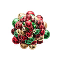 Xmas Baubles Napkin Ring in Red, Green & Gold