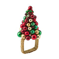 Xmas Baubles Napkin Ring in Red, Green & Gold