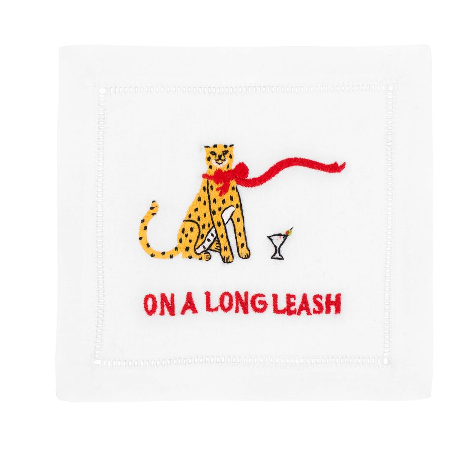 On a Long Leash Cocktail Napkin - Pioneer Linens