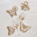 Papillon Coasters in Ivory & Gold