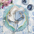 Ray Placemat in Periwinkle & Seafoam
