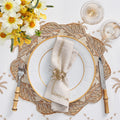 Winding Vines Placemat in Ivory, Natural & Gold