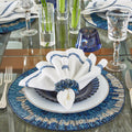 Jardin Napkins in White and Blue