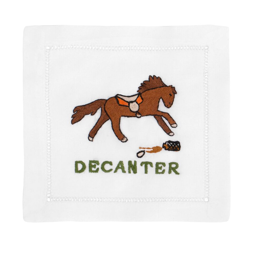Decanter Horse Cocktail Napkin - Pioneer Linens