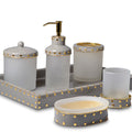 Aero Coffee Enamel Gold Trim Vanity Set - Pioneer Linens