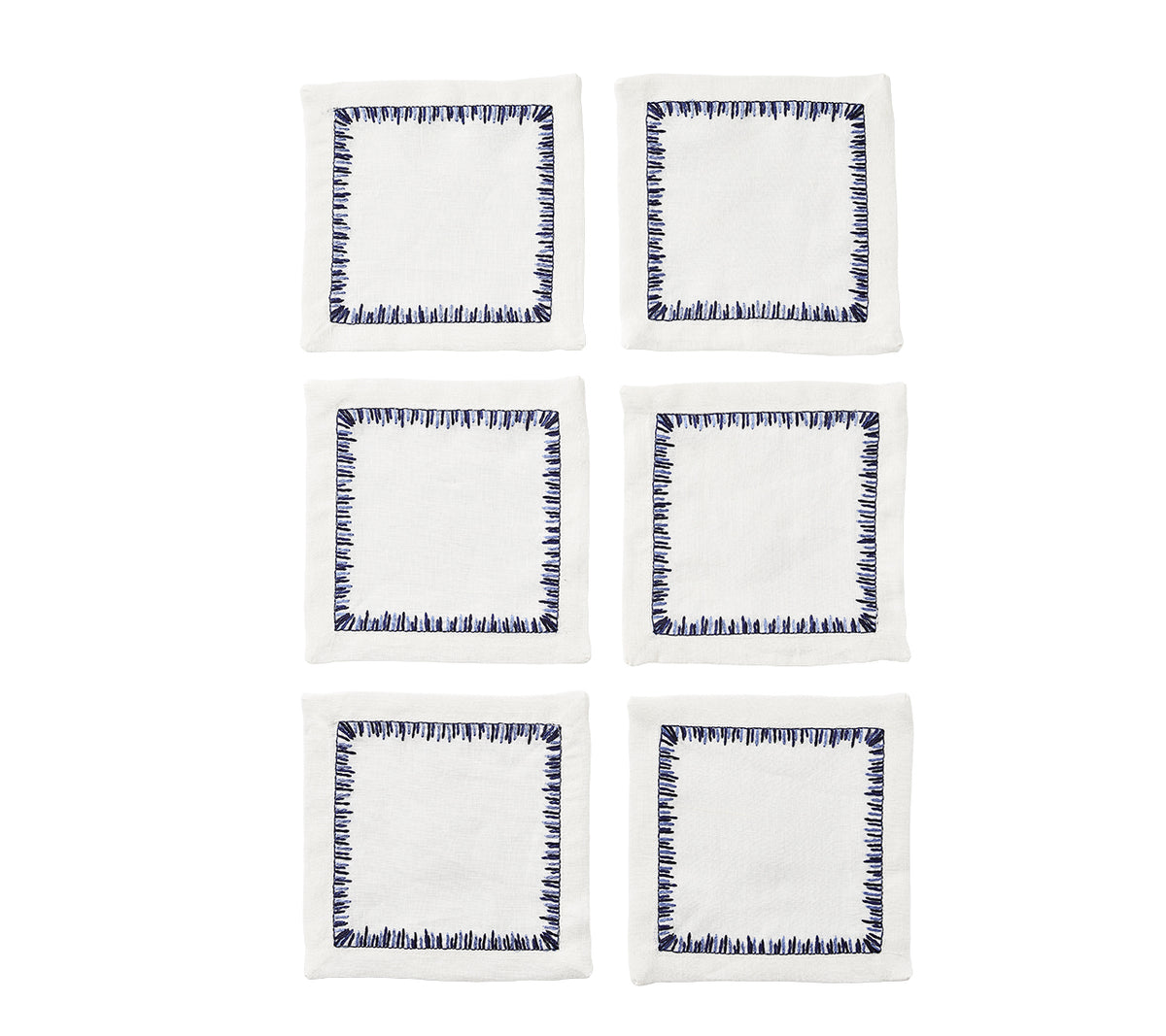Filament Cocktail Napkins in Navy, Set of 6 in a Gift Box by Kim Seybert