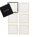 Arches Cocktail Napkins in White, Gold & Silver