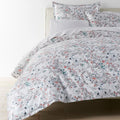 Fog Chloe Floral Percale Duvet Covers by Peacock Alley