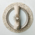 FLARE NAPKIN RING IN SILVER & CRYSTAL - Pioneer Linens